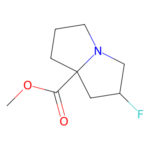 methyl (2R,8S)-2-fluoro-1,2,3,5,6,7-hexahydropyrrolizine-8-carboxylate结构式