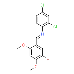 N-(5-bromo-2,4-dimethoxybenzylidene)-2,4-dichloroaniline结构式