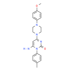 6-AMINO-4-[4-(4-METHOXYPHENYL)PIPERAZINO]-1-(4-METHYLPHENYL)-2(1H)-PYRIMIDINONE结构式