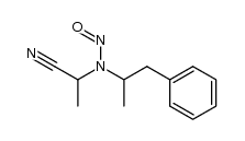 N-(1-methyl-2-phenyl-ethyl)-N-nitroso-alanine nitrile结构式