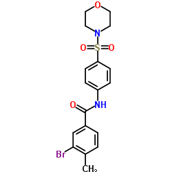 3-Bromo-4-methyl-N-[4-(4-morpholinylsulfonyl)phenyl]benzamide Structure