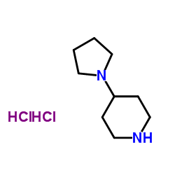 4-(1-吡咯烷)哌啶双盐酸盐结构式