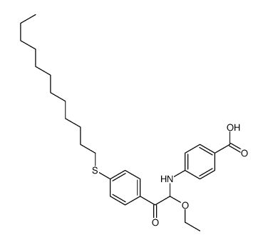 4-[[2-(4-dodecylsulfanylphenyl)-1-ethoxy-2-oxoethyl]amino]benzoic acid Structure