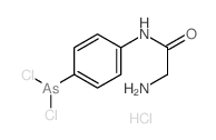 2-amino-N-(4-dichloroarsanylphenyl)acetamide结构式