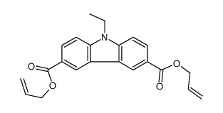 bis(prop-2-enyl) 9-ethylcarbazole-3,6-dicarboxylate结构式