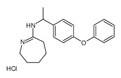 N-[1-(4-phenoxyphenyl)ethyl]-3,4,5,6-tetrahydro-2H-azepin-7-amine,hydrochloride Structure