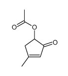 (4-methyl-2-oxocyclopent-3-en-1-yl) acetate结构式