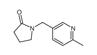 1-[(6-methylpyridin-3-yl)methyl]pyrrolidin-2-one Structure