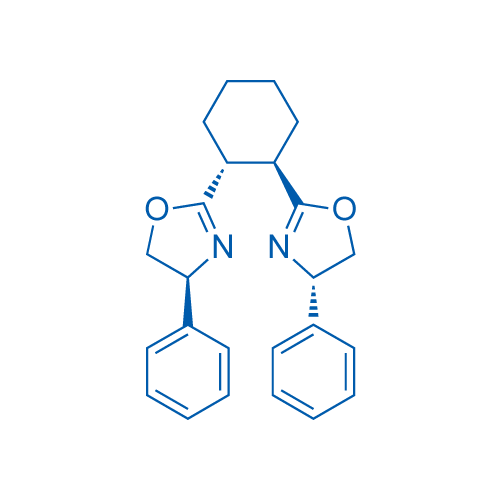 (1R,2R)-1,2-双((S)-4-苯基-4,5-二氢恶唑-2-基)环己烷结构式