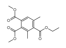 4-ethyl 1,2-dimethyl 3,5-dimethylbenzene-1,2,4-tricarboxylate结构式