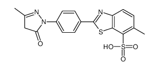 2-[4-(4,5-dihydro-3-methyl-5-oxo-1H-pyrazol-1-yl)phenyl]-6-methylbenzothiazole-7-sulphonic acid Structure