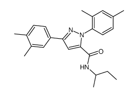 N-butan-2-yl-2-(2,4-dimethylphenyl)-5-(3,4-dimethylphenyl)pyrazole-3-carboxamide结构式