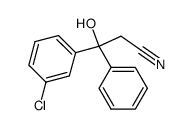 3-Phenyl-3-(3-chlor-phenyl)-hydracrylsaeure-nitril Structure