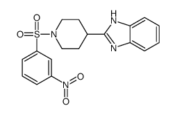 Piperidine, 4-(1H-benzimidazol-2-yl)-1-[(3-nitrophenyl)sulfonyl]- (9CI) Structure