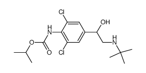 3,5-dichloro-4-isopropoxycarbonylamino-α-(tert-butylaminomethyl)benzyl alcohol结构式