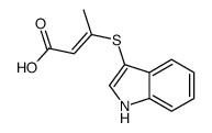 3-(1H-indol-3-ylsulfanyl)but-2-enoic acid Structure