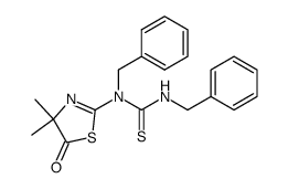 1,3-dibenzyl-1-(4,4-dimethyl-5-oxo-4,5-dihydro-thiazol-2-yl)-thiourea Structure