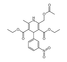 diethyl-2-acetoxymethyl-6-methyl-4-(3-nitrophenyl)-1,4-dihydropyridine-3,5-dicarboxylate Structure