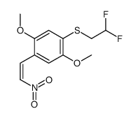 1-(2,2-difluoroethylsulfanyl)-2,5-dimethoxy-4-(2-nitroethenyl)benzene Structure