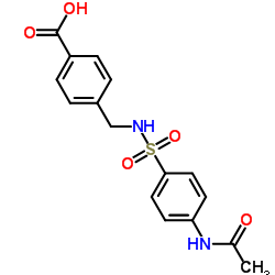 4-[([[4-(ACETYLAMINO)PHENYL]SULFONYL]AMINO)METHYL]BENZOIC ACID结构式