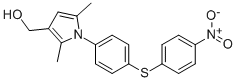 1h-pyrrole-3-methanol, 2,5-dimethyl-1-[4-[(4-nitrophenyl)thio]phenyl]- Structure