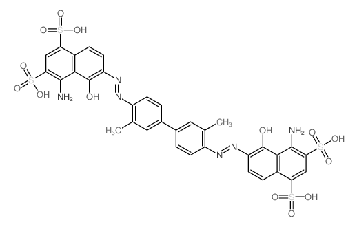 (6Z)-4-amino-6-[[4-[4-[(2Z)-2-(8-amino-1-oxo-5,7-disulfo-naphthalen-2-ylidene)hydrazinyl]-3-methyl-phenyl]-2-methyl-phenyl]hydrazinylidene]-5-oxo-naphthalene-1,3-disulfonic acid structure