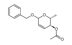 benzyl 4-O-acetyl-2,3,6-trideoxy-D-erythro-hex-2-enopyranoside结构式