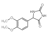 Hydantoin, 5-(3,4-dimethoxyphenyl)- Structure