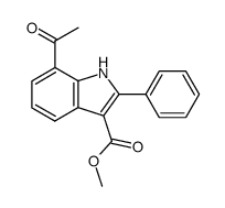 methyl 7-acetyl-2-phenylindole-3-carboxylate Structure