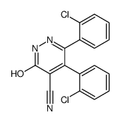 4-Pyridazinecarbonitrile, 5,6-bis(2-chlorophenyl)-2,3-dihydro-3-oxo- Structure