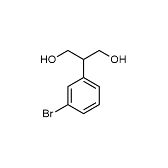 2-(3-Bromophenyl)propane-1,3-diol structure