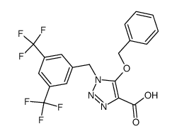 5-benzyloxy-1-(3,5-bis-trifluoromethyl-benzyl)-1H-[1,2,3]triazole-4-carboxylic acid Structure