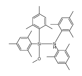 bis(2,4,6-trimethylphenyl)silyl-methoxy-bis(2,4,6-trimethylphenyl)silane Structure