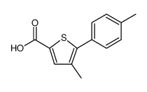 4-methyl-5-(4-methylphenyl)thiophene-2-carboxylic acid structure