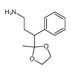 3-(2-methyl-1,3-dioxolan-2-yl)-3-phenylpropylamine结构式