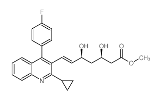 (3R,5S,E)-METHYL 7-(2-CYCLOPROPYL-4-(4-FLUOROPHENYL)QUINOLIN-3-YL)-3,5-DIHYDROXYHEPT-6-ENOATE structure