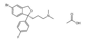 (S)-3-(5-bromo-1-(4-fluorophenyl)-1,3-dihydroisobenzofuran-1-yl)-N,N-dimethylpropan-1-amine acetate结构式