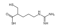 5-(diaminomethylideneamino)-2-(sulfanylmethyl)pentanethioic S-acid Structure