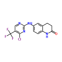 6-{[4-Chloro-5-(trifluoromethyl)-2-pyrimidinyl]amino}-3,4-dihydro-2(1H)-quinolinone Structure