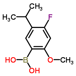 4-氟-5-异丙基-2-甲氧基苯基硼酸结构式