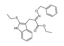 Ethyl α-(benzyloximino)-β-<2-(ethylthio)indol-3-yl>-propanoate Structure