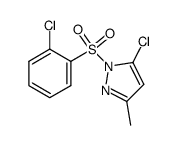 5-chloro-1-(2-chlorobenzenesulfonyl)-3-methylpyrazole结构式