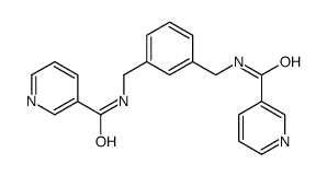 N-[[3-[(pyridine-3-carbonylamino)methyl]phenyl]methyl]pyridine-3-carboxamide结构式