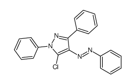 (5-chloro-1,3-diphenylpyrazol-4-yl)-phenyldiazene结构式