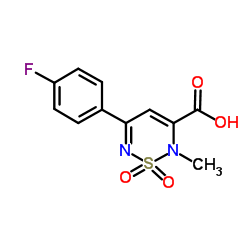 5-(4-Fluorophenyl)-2-methyl-2H-1,2,6-thiadiazine-3-carboxylic acid 1,1-dioxide结构式