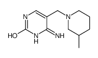 6-amino-5-[(3-methylpiperidin-1-yl)methyl]-1H-pyrimidin-2-one结构式