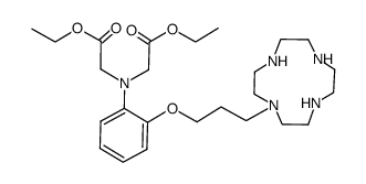 diethyl 2,2'-(2-(3-(1,4,7,10-tetraazacyclododec-1-yl)propoxy)phenylazanediyl)diethanoate Structure