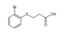 Propanoic acid, 3-[(2-bromophenyl)thio] Structure