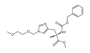 N(α)-benzyloxycarbonyl-N(τ)-(2-methoxyethoxy)methyl-L-histidine methyl ester Structure