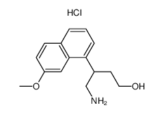 4-amino-3-(7-methoxynaphthalen-1-yl)butan-1-ol hydrochloride结构式